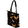 thumbnail image 3 of Bats Twill Canvas Leather Mix Handbag, Women's Sponge Jeanette Shoulder Bag, 30x10.5x39cm, 3 of 5