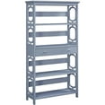thumbnail image 1 of Pemberly Row Modern 5-Tier Bookcase with Drawer in Gray Wood, 1 of 7