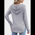 thumbnail image 4 of Camisetas de Larga para Mujer, Sudaderas con Capucha de Moda con Bolsillo de Canguro, Sudaderas de Otoño Gris XXL, 4 of 8