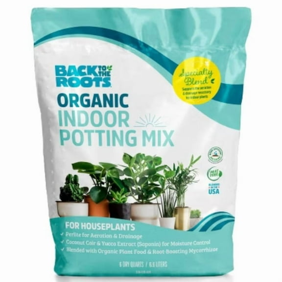 6qt Organic Indoor Potting Mix For Houseplants Specialty Mix: Perlite, Coconut Coir, Mycorrhizae
