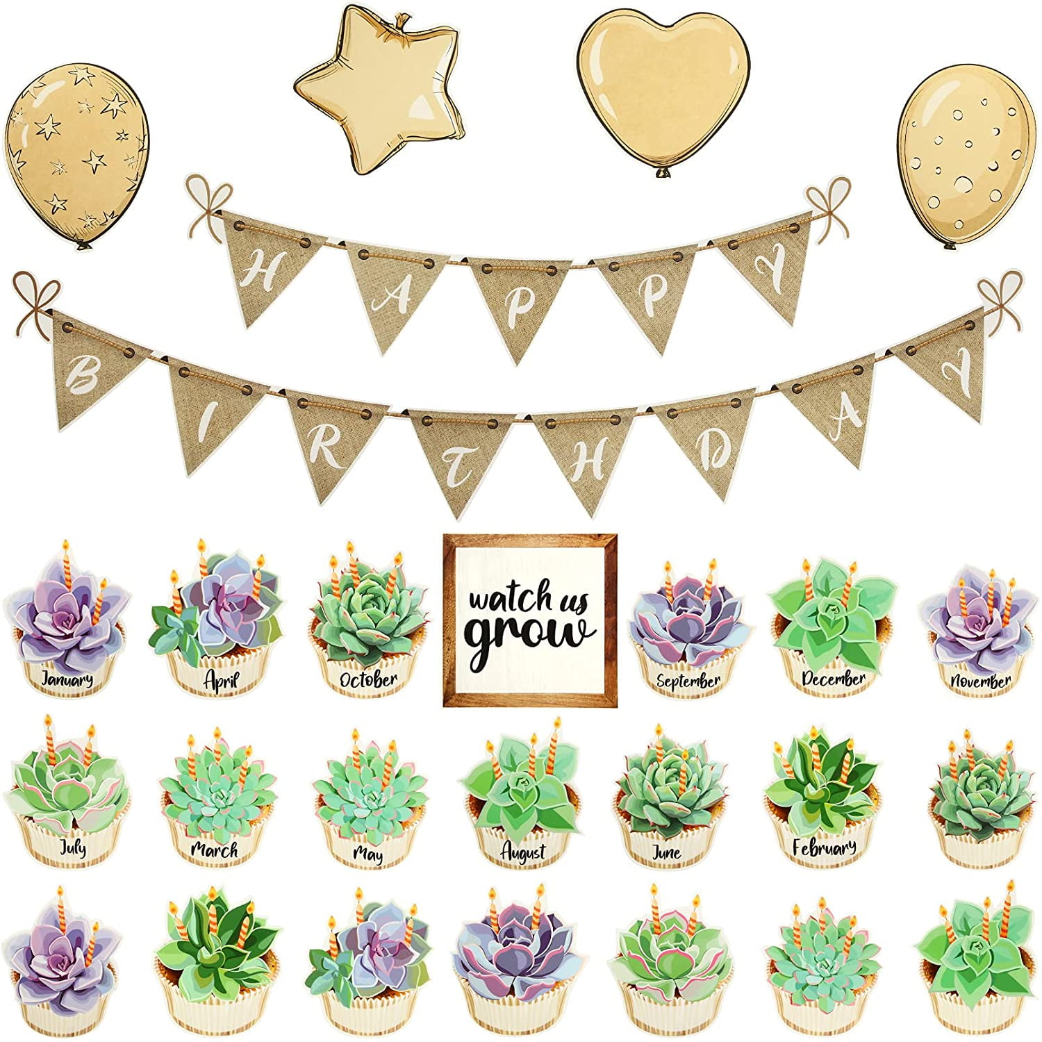 Succulents Themed Classroom Noticeboard Pack (teacher made)