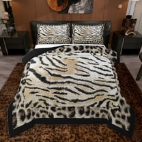 Castle Fairy Teenagers Zebra Print Full Size Comforter Sets,Cheetah Print Bedding Sets