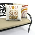 thumbnail image 2 of Jordan Manufacturing 16" x 16" You Are My Sunshine Cream and Multicolor Novelty Reversible Square Outdoor Throw Pillow, 2 of 12