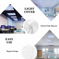 thumbnail image 5 of Stained Glass Fluorescent Light Covers, Blue Purple Floral Geometric Magnetic Light Covers for Ceiling Lights, Fluorescent Ceiling Shade Filters for Classroom Bedroom Office 4x2Ft x 3PCS, 5 of 8