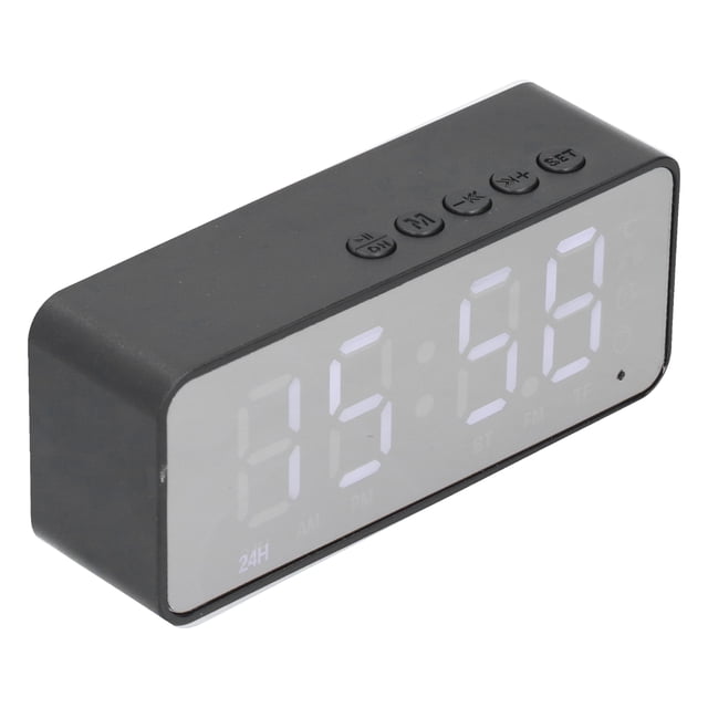 Reloj despertador altavoz portátil soporte recargable formato Mp3 reloj despertador multifuncional altavoz para dormitorio para oficina