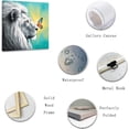 thumbnail image 2 of ZHONGYUTONG Lion Canvas Wall Art Lion & Butterfly Poster Prints Wild Animal Portrait Picture Modern Artwork Home Decor Framed (12.00" x 12.00"), 2 of 5