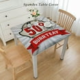 thumbnail image 2 of BANET 50th Birthday Tablecloth, in Old Fashioned Design, Dining Room Kitchen Rectangular Table Cover White, 2 of 7