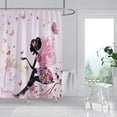 thumbnail image 3 of Red Rose Cheetah Shower Curtain Cat Leopard Print Bath Curtain with 12 Hooks Romantic Flowers Bathroom Decor Curtain Set with Non-Slip Rugs, Toilet Lid Cover Bath Mat for Bathtubs (Red Rose Cheetah), 3 of 4