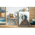 thumbnail image 2 of Ahgly Company Machine Washable Indoor Square Traditional Dark Brown Area Rugs, 6' Square, 2 of 7