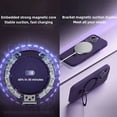 thumbnail image 4 of Scratch Proof Fast Wireless Charging Compatible Back Case for iPhone 15 Pro 6.1" with Rotating Kickstand Support, Lined Interiors, 4 of 8