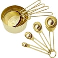 thumbnail image 3 of Gold Measuring Cups and Spoons Set of 8 pcs, Stainless Steel Measuring Cups and Spoons Set, 3 of 5