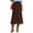 Coffee, variant on Yungyresw Midi Skirts For Women High Waisted Solid Hollow Floral Hem Fall Skirts Retro Style Soft Fabric Comfy A Line Dress L