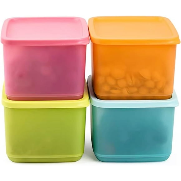 shiyou-4Pcs Meal Prep Containers with Lids Food Storage Containers Reusable Plastic Container Take Out Bowls Plastic Freezer Storage Containers for Fruit, Salads, Sauces, Snacks, Freezer