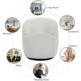 thumbnail image 6 of Swivel Barrel Chair, 360 Degree Swivel Small single Sofa with Wooden Frame and Upholstered, Modern Round Accent Arm Chairs for Indoor, Living Room, Dining Room, Bedroom and Shopping Mall, Ivory, 6 of 8