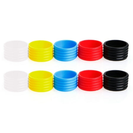 10Pcs Tennis Racket Handle -slip Rings Sweat Absorbent Silicone Tennis Racket Overgrip Tennis Handle Rings