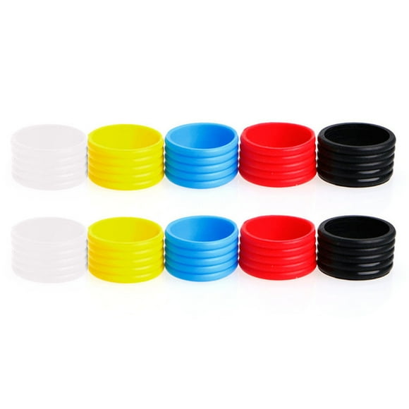 Sobregrip de tenis 10 Unids Raqueta de Tenis Manija Anillos antideslizantes Sudor Absorbente de Sili POWERTI Sobregrip de tenis