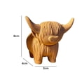 thumbnail image 3 of Figura De Vaca De Las Highlands Adorno de vaca, mini estatua de vaca de las tierras altas para niños, juguete de regalo para bebé (marrón claro), 3 of 6