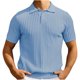 thumbnail image 2 of pstuiky Camisas de vestir de manga corta para hombre, Blusa informal de punto con cuello vuelto, manga corta y color liso para hombre camisas casuales para hombre xxl, 2 of 8