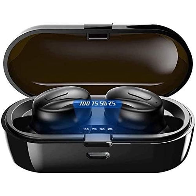 LOLO Audifonos Inalambricos Bluetooth 5.0, Mini Manos Libres Bluetooth para iPhone y Android, Auriculares Bluetooth Inalámbricos Impermeable, Sonido Estéreo Reducción de Ruido Micrófono Incorporado