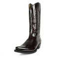 thumbnail image 3 of Western Men's Boots with Classic Embroidered Cowboy Boots for Men Retro Slip Resistant Pointed Toe Chunky Heel Mid Calf Pull On Boots, 3 of 6