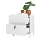 thumbnail image 5 of Mesa Auxiliar de Noche Moderna con 2 Cajones blanco, 5 of 6