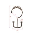 thumbnail image 6 of Utopia Alley Shower Hooks - Double Shower Curtain Rings for Bathroom - Rust Resistant Shower Curtain Hooks for Shower Curtain or Liner - Flat Double Shower Curtain Hooks - Set of 12, Brushed Nickel, 6 of 10