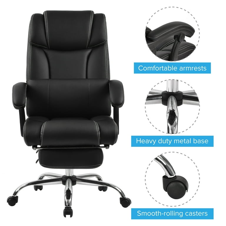 Gliders Adjustable Desk Chair Back Support Comfy Executive Office