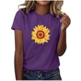 thumbnail image 2 of Shorts pour Femmes, Blouses pour Femmes, Mode Féminine Imprimé Manches Courtes Blouse Drôle Col Rond T-Shirt Tops, 2 of 5