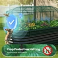 thumbnail image 3 of Quictent 8x3x2 ft Galvanized Raised Garden Bed Kit with Self Watering System and Mesh Cover, Large Oval Metal Outdoor Planter Garden Boxes for Vegetables Herbs Flowers, 3 of 9