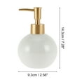 thumbnail image 4 of Unique Bargains 1 Pc Simple Round Soap Pump Dispenser for Bathroom Hotel 300ml White Matte Gold Tone, 4 of 6