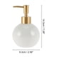 thumbnail image 4 of Dispenser de jabón redondo simple de 1 pieza para baño de hotel 300ml tono dorado mate blanco, 4 of 6