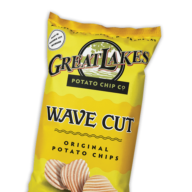 Great Lakes Original Wave Cut Kettle Cooked Potato Chips, 8 oz. Bags