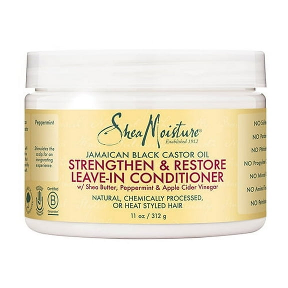Shea Moisture Jamaican Black Castor Oil Reparative Leave-In Conditioner, 11 Oz