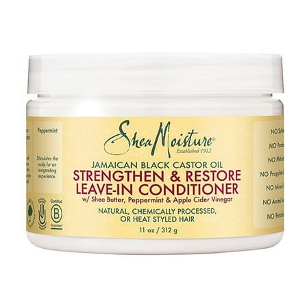 Shea Moisture Jamaican Black Castor Oil Reparative Leave-In Conditioner, 11 Oz