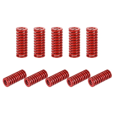 

Die Spring 10 Pack TM 20mm OD 50mm Spiral Stamping Medium Load Die Springs Red