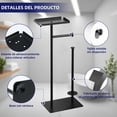thumbnail image 2 of Portarrollos de Papel Higiénico de Acero Inoxidable con Base Antideslizante y Bandeja, Ideal para Hogar, Baño, Cocina, 2 of 4