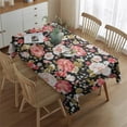 thumbnail image 2 of Pioneer Flower Floral Print Pattern Rectangle Tablecloth 60"x84",Waterproof Polyester Rectangle Table Cloth, Wipeable Spillproof Polyester Tablecloth for Dining, Camping, Indoor and Outdoor, 2 of 5