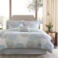 thumbnail image 4 of Madison Park MPE10-162 Essentials Knowles Complete Bed & Sheet Set Cal King Aqua,Cal King, 4 of 5
