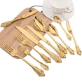 thumbnail image 2 of Juego de vajilla occidental de lujo, juego de cubiertos de acero inoxidable, cuchillo, tenedor, cuchara, grabado Vintage, 1 piezas Fivean unisex, 2 of 2