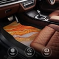 thumbnail image 4 of General 4pc Car Floor Mat Water Resistant Dust Resistant Slip Elastic Soft Easy To Install Used On Most Cars Truck Cargo Suv Orange And White-Gold Marble, 4 of 6