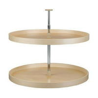 HD RSLD.4BW.062.18.1 Full Circle Banded Wood Lazy Susan 2-shelf Set, 18 in. by HD