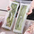 thumbnail image 5 of 60 Pack Reusable Produce Storage Bags, Long Food Storage Bags With Secure Seal,Clear Refrigerator And Freezer Organizer Bags For Vegetables Ingredients Leftovers Kitchen Meal Prep, 5 of 5