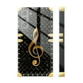 thumbnail image 3 of FKBRCL4U Compatible with Samsung Galaxy S21 Plus Case, Black Leather Background Gold Music Notes Luxury Golden Decoration for Girl Women Soft TPU Shockproof Protective Hard PC Back, 3 of 7