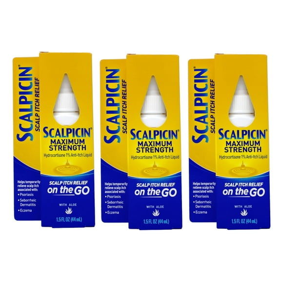 Scalpicin Max Strength Scalp Itch Treatment, 1.5 oz(Pack of 3)