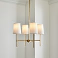 thumbnail image 5 of Better Homes & Gardens 4-Light Chandelier Burnished Brass, Fabric Shades with Bulbs, 5 of 7