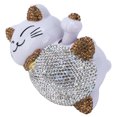 thumbnail image 3 of DEWIN Fortune Lucky Cat, decoración Interior del Coche Bling Rhinestone Universal Center Console Dashboard Ornamento Estatuilla(champán), 3 of 5