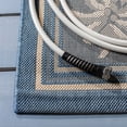 thumbnail image 4 of SAFAVIEH Courtyard Charles Floral Indoor/Outdoor Area Rug, Blue/Ivory, 4' x 5'7", 4 of 9