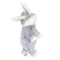thumbnail image 2 of FAOWME Big Kids Girls Boys Hooded Romper Long Sleeve Fuzzy Solid Color Zipper Cute Cartoon Rabbit Design Warm Stylish Bodysuits Jumpsuits For Daily Wear Light Blue 3-6 Month, 2 of 9