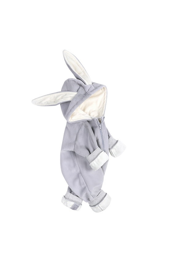 My First Easter Baby Girl Boy Outfit Baby Bunny Romper Jumpsuit Cute Rompers Clothing Cartoon Long Ear Rabbit Hoodie Romper Jumpsuit Stylish Jumpsuit 0-3 Months