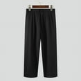 thumbnail image 3 of INCERUN Men's Casual Wide-leg Straight Formal Trousers Solid Color Pants, 3 of 5